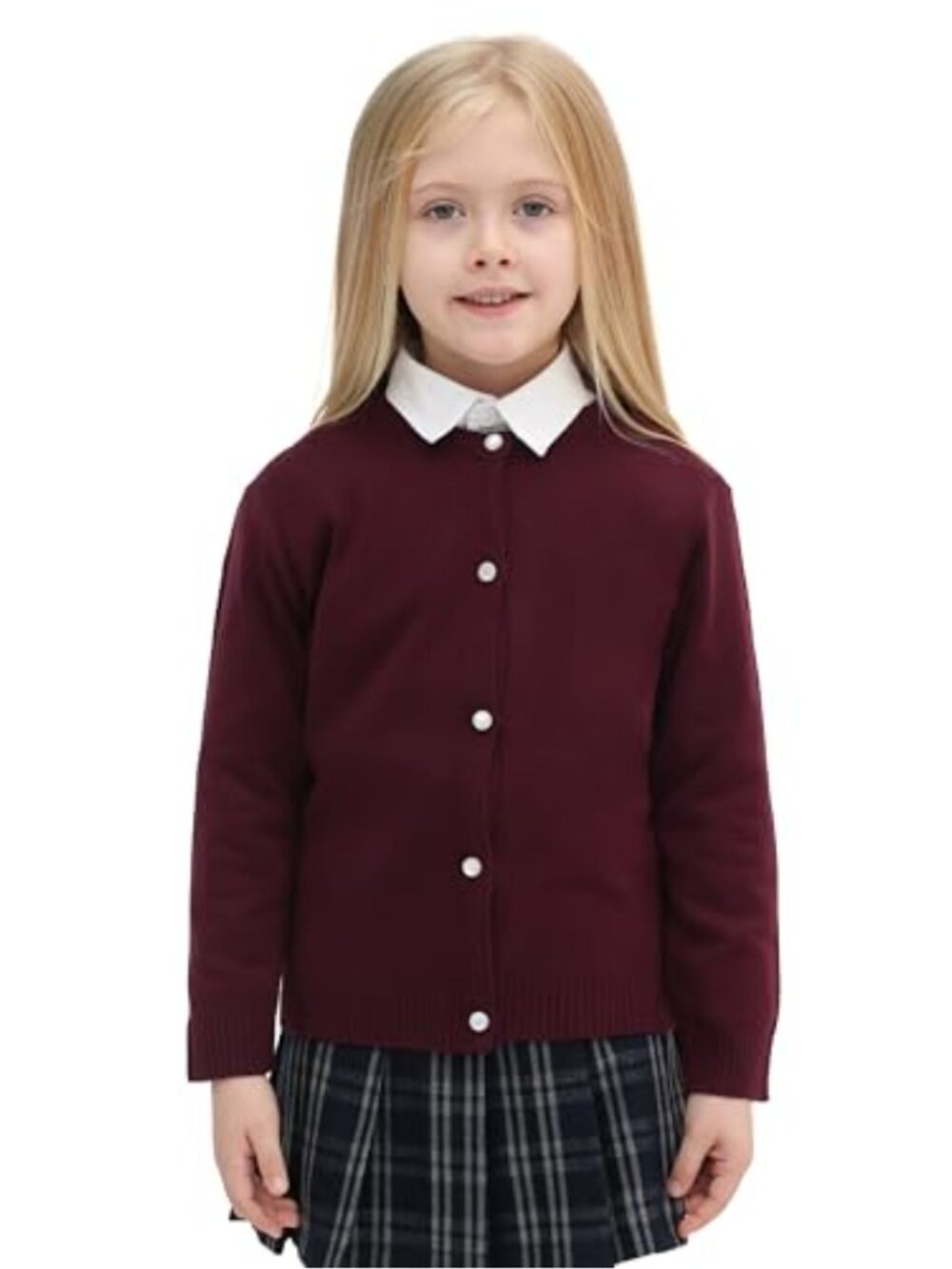 Girls Lilax Knit Basic Cardigan Long Sleeve Button Up Sweater Size B0C4FJ3B74